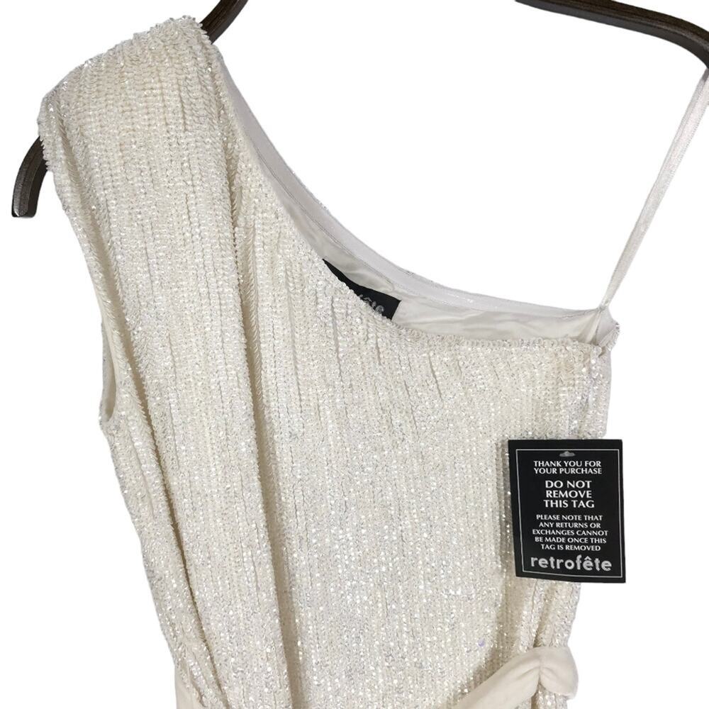 Retrofete Sequin Mini Dress One Shoulder - Picture 4 of 16